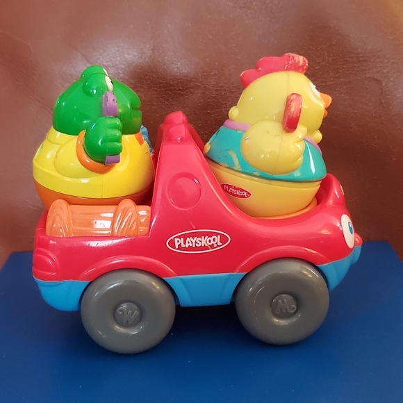 2003 Hasbro Playskool Weebles Red Truck Chicken Frog Pretend Play Toys - Picture 2 of 15